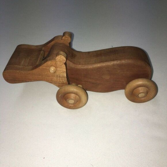 Vintage Animated Hardwood Push Toy Hippo Toy - Picture 1 of 12
